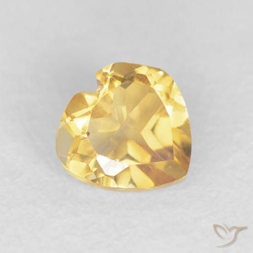 Citrine Or naturelle Cœur, 0.45 ct, VVS