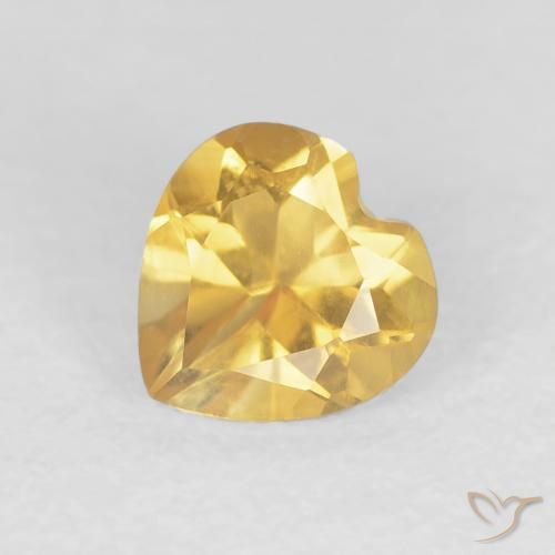 0.73ct Naturel Or moyen Citrine, Cœur, VVS