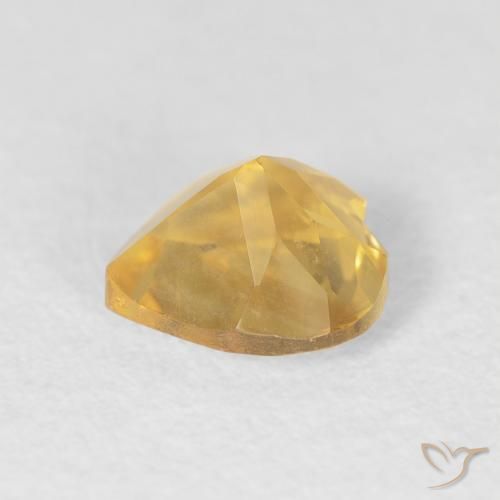 Citrine Or moyen naturelle Cœur, 0.73 ct, VVS