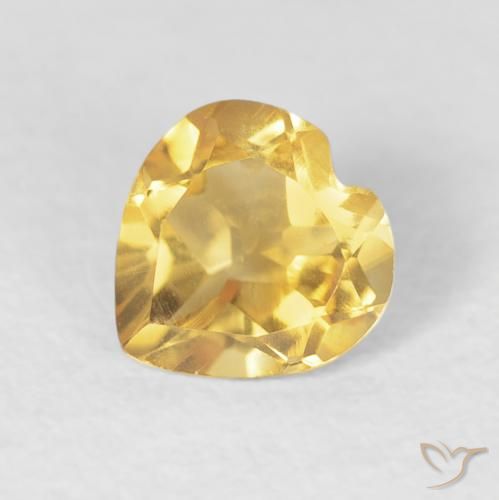 0.66ct Naturel Or Citrine, Cœur, VVS