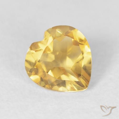 Citrine Or naturelle Cœur, 0.66 ct, VVS