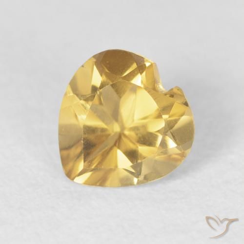 0.71ct Naturel Or moyen Citrine, Cœur, VVS