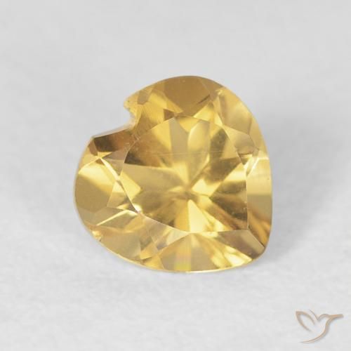 Citrine Or moyen naturelle Cœur, 0.71 ct, VVS
