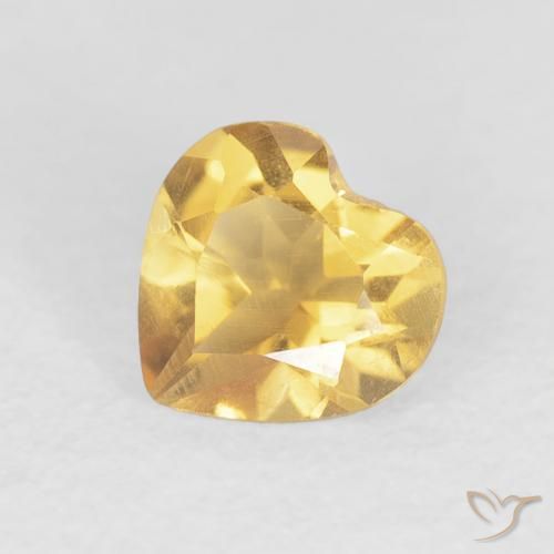 0.60ct Naturel Or Citrine, Cœur, VS