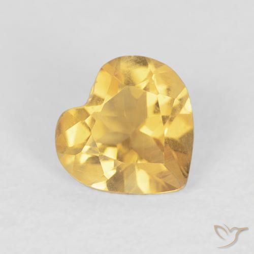 Citrine Or naturelle Cœur, 0.60 ct, VS