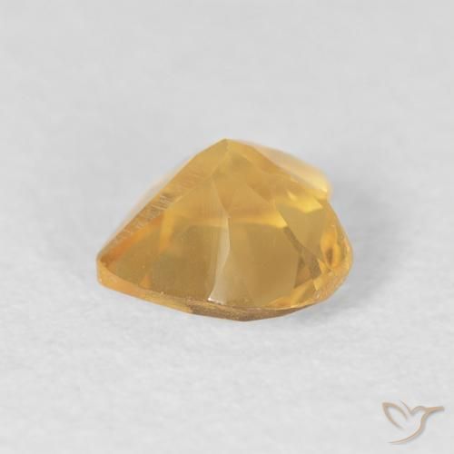 Citrine Or naturelle Cœur, 0.60 ct, VS