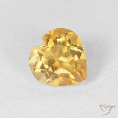 0.51ct Naturel Or moyen Citrine, Cœur, VS