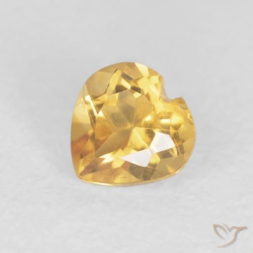 Citrine Or moyen naturelle Cœur, 0.51 ct, VS