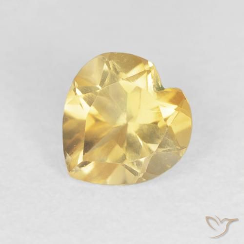 0.74ct Naturel Orange Doré Citrine, Cœur, VS