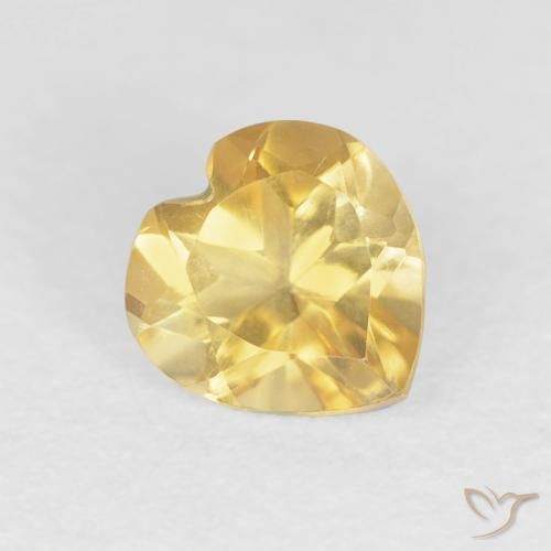 Citrine Orange Doré naturelle Cœur, 0.74 ct, VS