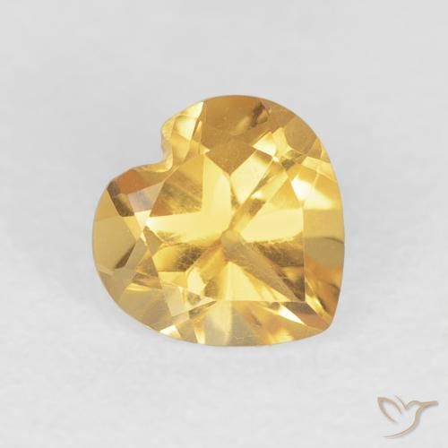 0.71ct Naturel Or moyen Citrine, Cœur, VS