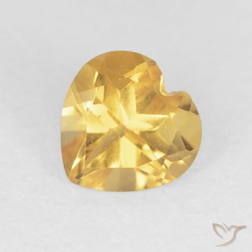 Citrine Or moyen naturelle Cœur, 0.71 ct, VS