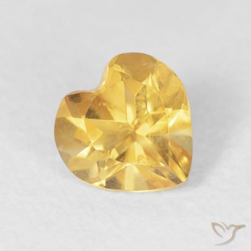 0.70ct Naturel Or Citrine, Cœur, VVS