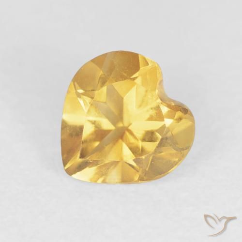 Citrine Or naturelle Cœur, 0.70 ct, VVS