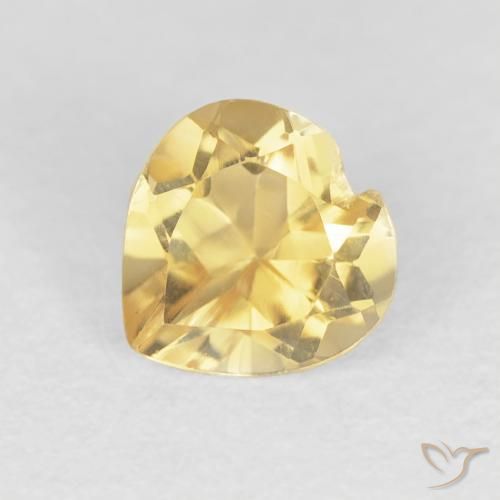 0.75ct Naturel Or moyen Citrine, Cœur, VVS