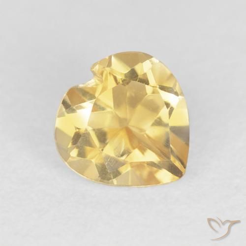 Citrine Or moyen naturelle Cœur, 0.75 ct, VVS