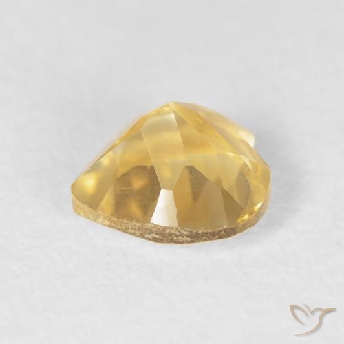 Citrine Or moyen naturelle Cœur, 0.75 ct, VVS