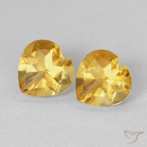 1.55ctw Naturel Doré profond Citrine, Cœur, VVS-VS