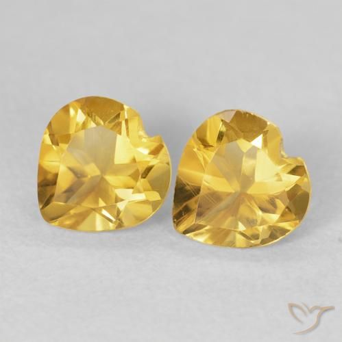 1.47ctw Naturel Doré profond Citrine, Cœur, VVS-VS