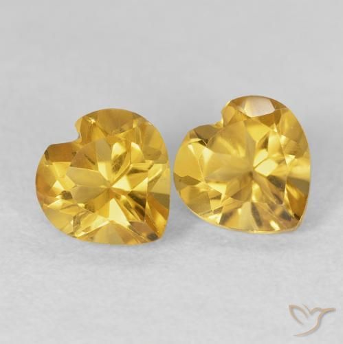 1.52ctw Naturel Doré profond Citrine, Cœur, VVS-VS