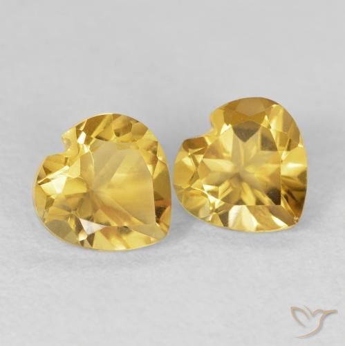 Shop natural 1.45ct Doré profond Citrine gems, Cœur, from Brésil at GemSelect. In stock, global shipping!