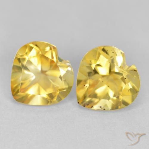 1.40ctw Naturel Doré vif Citrine, Cœur, VS