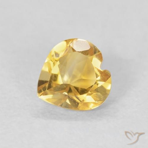 Citrine Doré naturelle Cœur, 0.44 ct, VVS