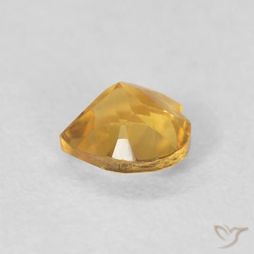 Citrine Doré naturelle Cœur, 0.44 ct, VVS