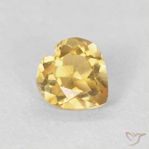 Citrine Or moyen naturelle Cœur, 0.44 ct, VVS