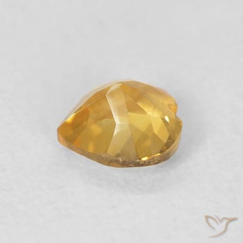 Citrine Or moyen naturelle Cœur, 0.42 ct, VVS