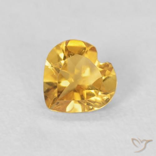 0.36ct Naturel Doré vif Citrine, Cœur, VVS