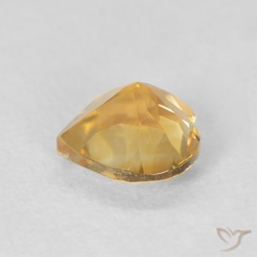 Citrine Medium Light-Golden naturelle Cœur, 0.72 ct, VVS-VS