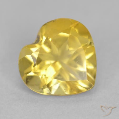 Citrine Doré naturelle Cœur, 0.63 ct, VVS-VS