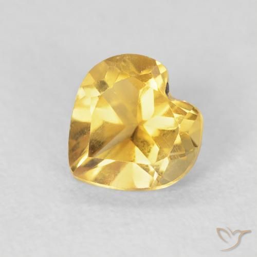 0.72ct Naturel Doré profond Citrine, Cœur, VVS-VS
