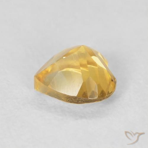 Citrine Doré profond naturelle Cœur, 0.72 ct, VVS-VS