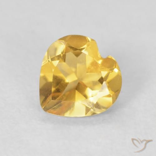 0.67ct Naturel Doré vif Citrine, Cœur, VVS-VS