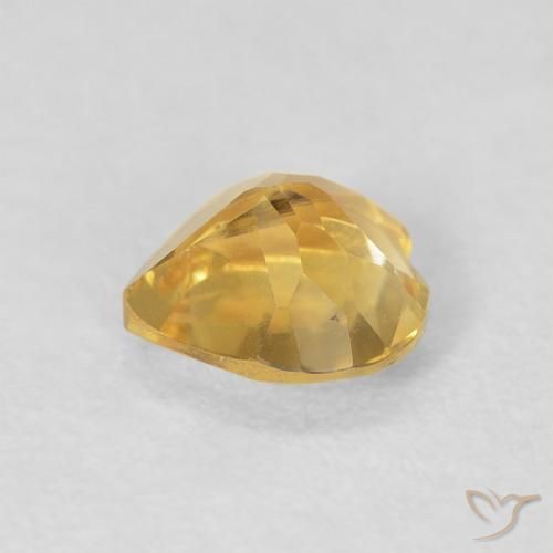 Citrine Doré naturelle Cœur, 0.66 ct, VVS-VS