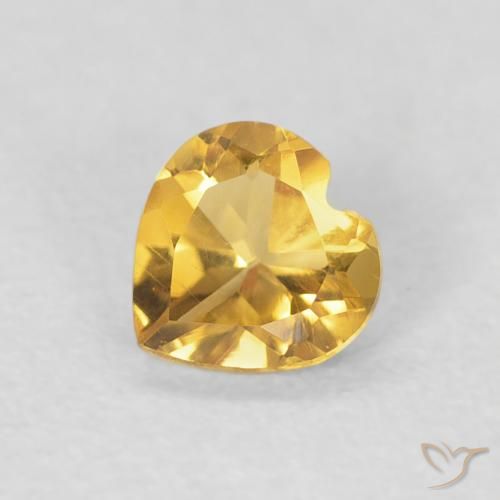 0.35ct Naturel Or moyen Citrine, Cœur, VVS-VS