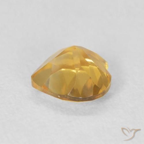 Citrine Doré naturelle Cœur, 0.69 ct, VVS-VS