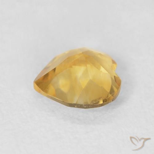 Citrine Doré profond naturelle Cœur, 0.62 ct, VVS-VS