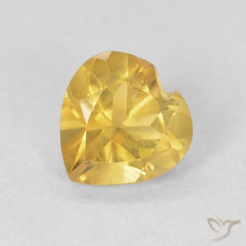 0.75ct Naturel Doré profond Citrine, Cœur, VVS-VS