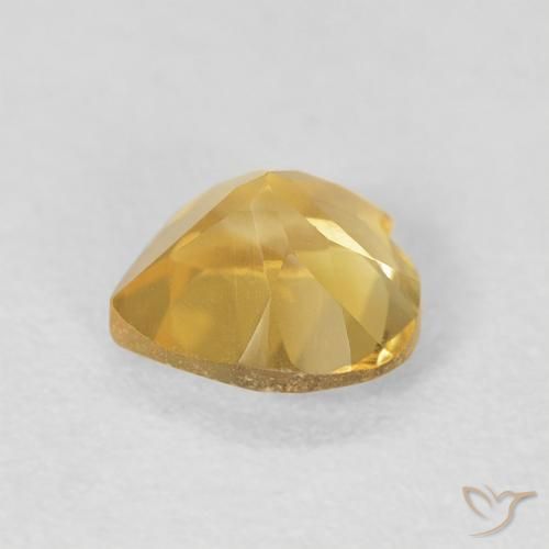 Citrine Doré profond naturelle Cœur, 0.75 ct, VVS-VS