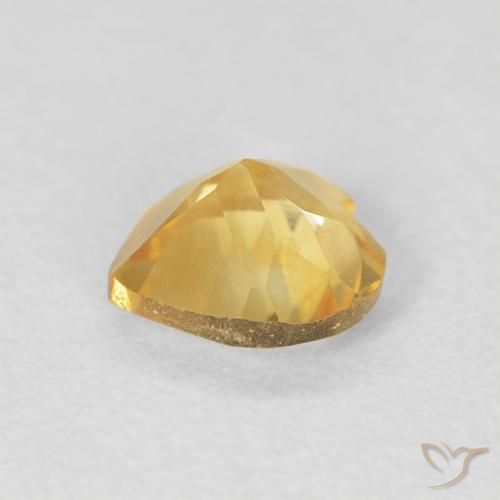 Citrine Medium Light-Golden naturelle Cœur, 0.64 ct, VVS-VS