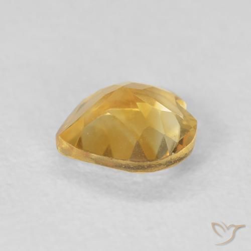 Citrine Orange Doré naturelle Cœur, 0.66 ct, VVS-VS