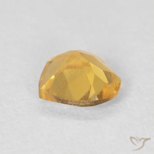 Citrine Or moyen naturelle Cœur, 0.61 ct, VVS-VS