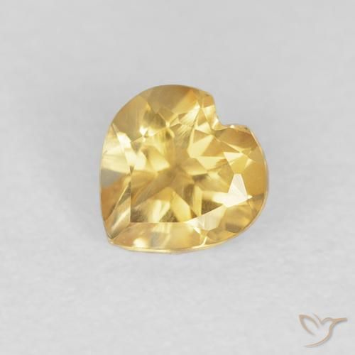 0.48ct Naturel Orange Doré Citrine, Cœur, VVS