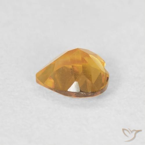 Citrine Doré vif naturelle Cœur, 0.39 ct, VVS-VS