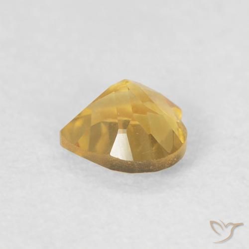 Citrine Doré vif naturelle Cœur, 0.44 ct, VVS-VS