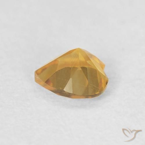 Citrine Doré vif naturelle Cœur, 0.38 ct, VVS-VS