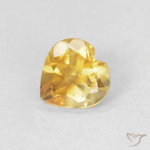 0.38ct Naturel Doré moyen Citrine, Cœur, VVS-VS